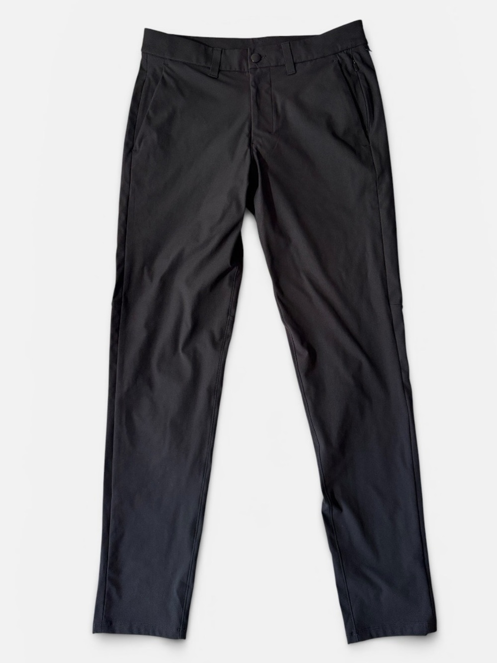Lululemon mens 30x31 slim fit black solid performance chino pants EUC